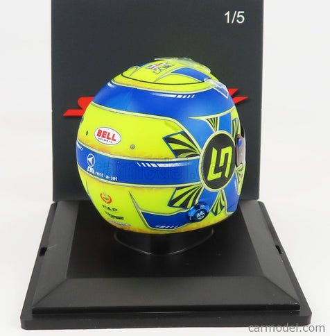 Bell Helmet F1 Helma MCL36 Team Mclaren N°4 Sezóna 2022 Lando Norris 1:5 Spark Model žltá modrá