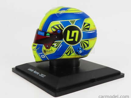 Bell Helmet F1 Helma MCL36 Team Mclaren N°4 Sezóna 2022 Lando Norris 1:5 Spark Model žltá modrá