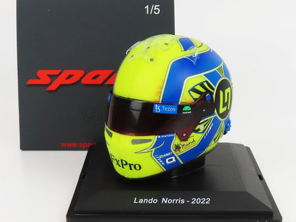 Bell Helmet F1 Helma MCL36 Team Mclaren N°4 Sezóna 2022 Lando Norris 1:5 Spark Model žltá modrá
