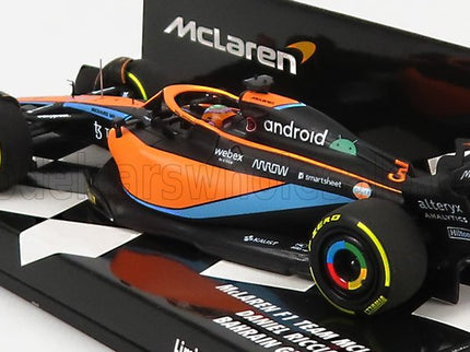 McLAREN | F1  MCL36 TEAM MCLAREN N 3 BAHRAIN GP 2022 DANIEL RICCIARDO | ORANGE LIGHT BLUE