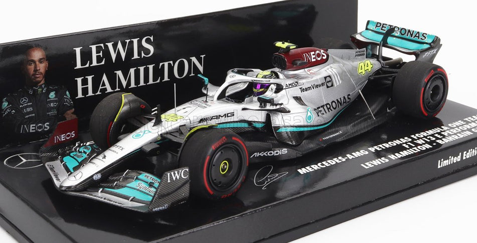 MERCEDES GP | F1 W13E TEAM MERCEDES-AMG PETRONAS F1 N 44 3rd BAHRAIN GP 2022 LEWIS HAMILTON | SILVER GREEN