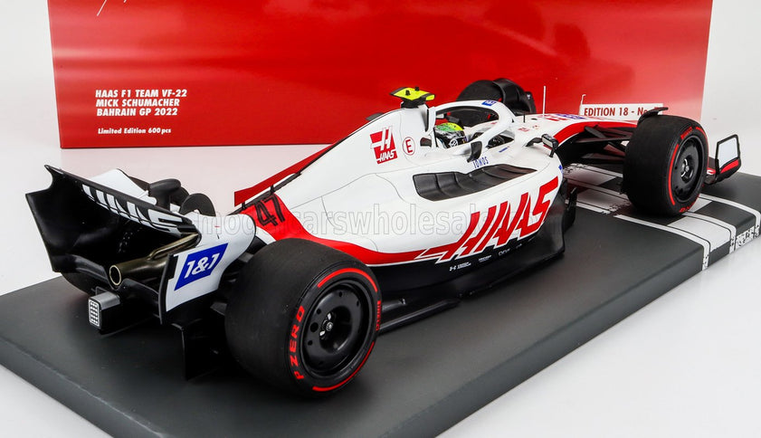 HAAS | F1  VF-22 TEAM HAAS N 47 BAHRAIN GP 2022 MICK SCHUMACHER | WHITE BLACK RED