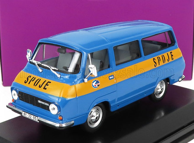 SKODA | 1203 MINIBUS POSTE SPOJE 1974 | BLUE YELLOW