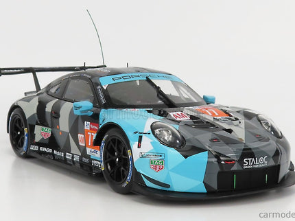 Porsche 911 991 RSR Team Dempsey Proton Racing N°77 Víťaz Lmgte AM 24h Le Mans 2018 Matt Campbell - Christian Ried - Julien Andlauer 1:18 IXO Models sivá svetlomodrá