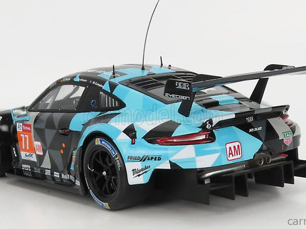 Porsche 911 991 RSR Team Dempsey Proton Racing N°77 Víťaz Lmgte AM 24h Le Mans 2018 Matt Campbell - Christian Ried - Julien Andlauer 1:18 IXO Models sivá svetlomodrá