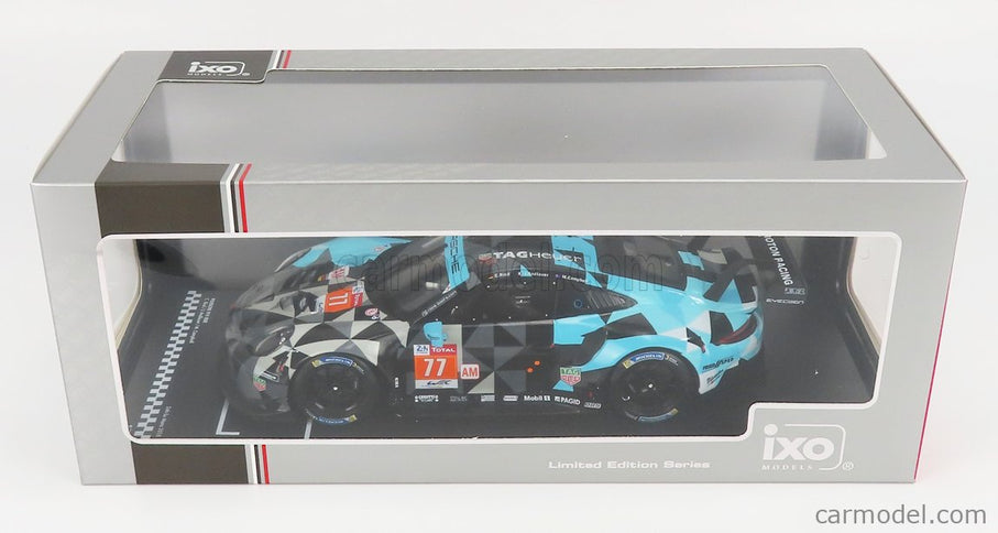 Porsche 911 991 RSR Team Dempsey Proton Racing N°77 Víťaz Lmgte AM 24h Le Mans 2018 Matt Campbell - Christian Ried - Julien Andlauer 1:18 IXO Models sivá svetlomodrá