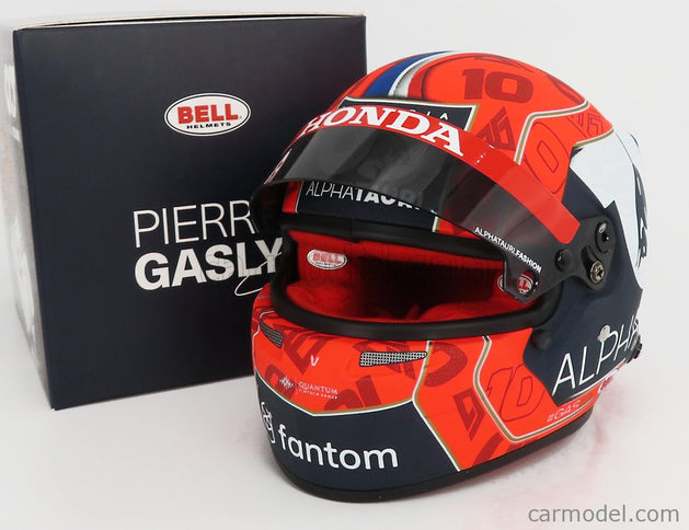 Bell Helmet F1 Helma AT02 Honda RA620H Team Alpha Tauri N°10 Sezóna 2021 Pierre Gasly 1:2 Mini Helmet červená čierna