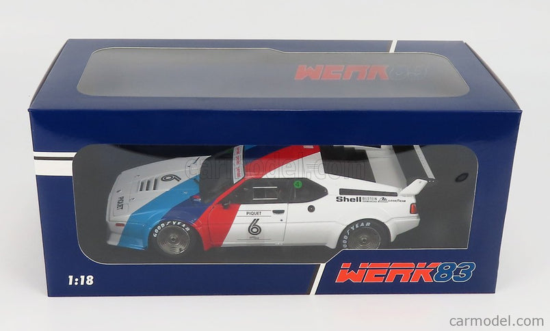 BMW M1 Werksdesign N°6 Procar Series 1979 Nelson Piquet 1:18 Werk83 biela modrá červená