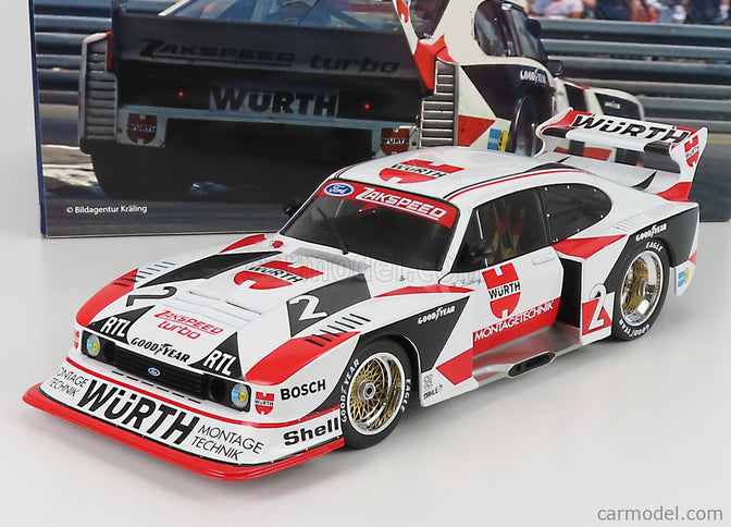 Ford Capri GR.5 Würth N°2 DRM Champion 1981 Klaus Ludwig 1:18 Werk83 biela červená čierna