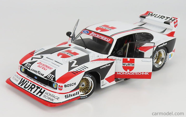 Ford Capri GR.5 Würth N°2 DRM Champion 1981 Klaus Ludwig 1:18 Werk83 biela červená čierna