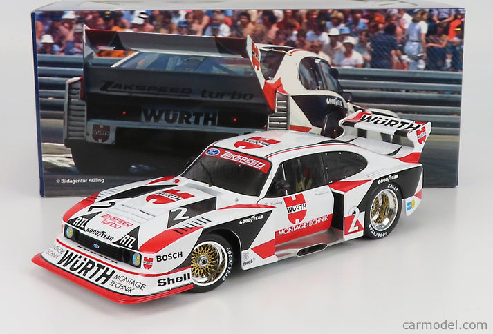 Ford Capri GR.5 Würth N°2 DRM Champion 1981 Klaus Ludwig 1:18 Werk83 biela červená čierna