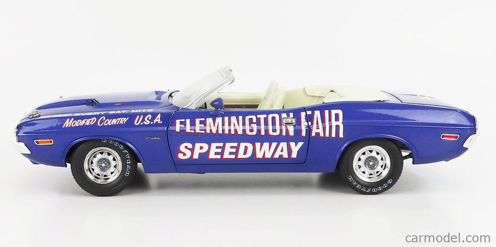 Dodge Challenger Cabriolet Open Official Pace Car Flemington Fair Speedway 1971 1:18 Greenlight fialová