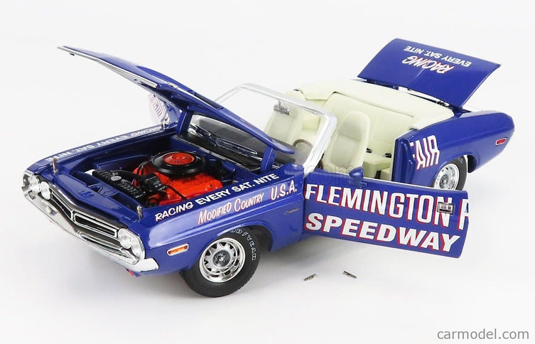 Dodge Challenger Cabriolet Open Official Pace Car Flemington Fair Speedway 1971 1:18 Greenlight fialová