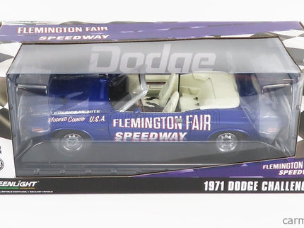 Dodge Challenger Cabriolet Open Official Pace Car Flemington Fair Speedway 1971 1:18 Greenlight fialová