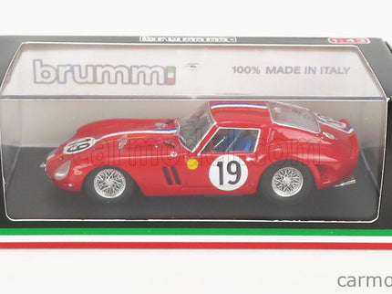 Ferrari 250 GTO 3.0L V12 Coupe Team Pierre Noblet N°19 2. Miesto 24h Le Mans 1962 Jean Guichet - Pierre Noblet 1:43 Brumm červená biela modrá