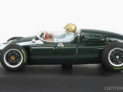 Cooper F1 T51 Climax N°12 Víťaz British GP Jack Brabham 1959 Majster Sveta - With Driver Figúrka 1:43 Brumm zelená biela