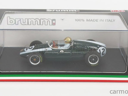 Cooper F1 T51 Climax N°12 Víťaz British GP Jack Brabham 1959 Majster Sveta - With Driver Figúrka 1:43 Brumm zelená biela