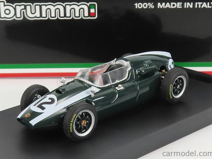 Cooper F1 T51 Climax N°12 Víťaz British GP Jack Brabham 1959 Majster Sveta 1:43 Brumm zelená biela