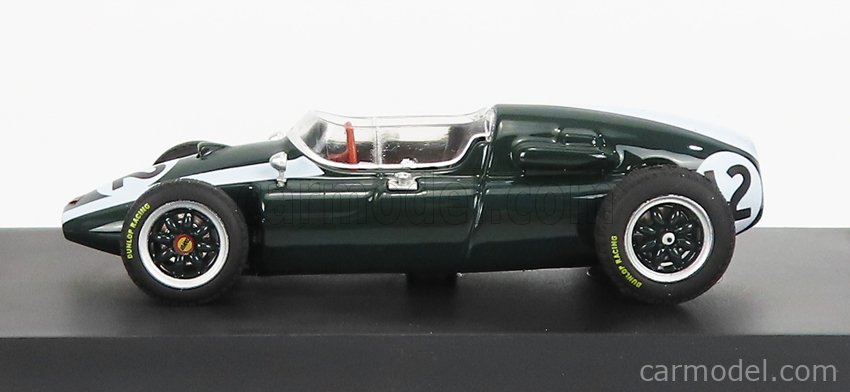 Cooper F1 T51 Climax N°12 Víťaz British GP Jack Brabham 1959 Majster Sveta 1:43 Brumm zelená biela