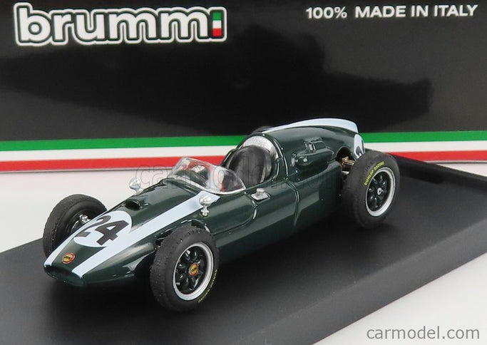 Cooper F1 T51 Climax N°24 Víťaz Monaco GP Jack Brabham 1959 Majster Sveta 1:43 Brumm zelená biela