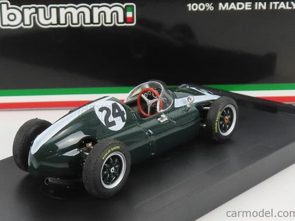 Cooper F1 T51 Climax N°24 Víťaz Monaco GP Jack Brabham 1959 Majster Sveta 1:43 Brumm zelená biela