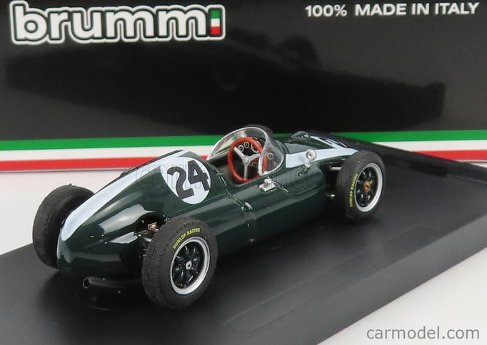 Cooper F1 T51 Climax N°24 Víťaz Monaco GP Jack Brabham 1959 Majster Sveta 1:43 Brumm zelená biela
