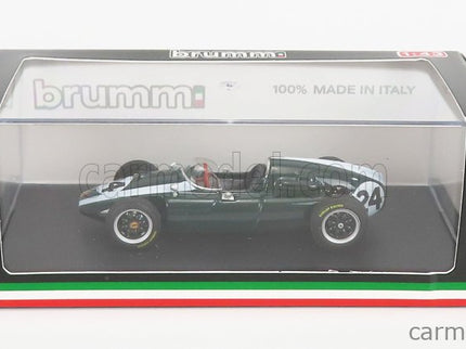 Cooper F1 T51 Climax N°24 Víťaz Monaco GP Jack Brabham 1959 Majster Sveta 1:43 Brumm zelená biela