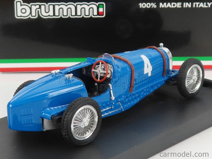 Bugatti F1 Tipo 59 N°4 Víťaz Belgium GP 1934 R.Dreyfus 1:43 Brumm modrá