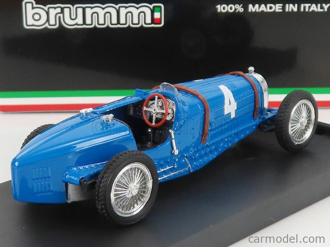Bugatti F1 Tipo 59 N°4 Víťaz Belgium GP 1934 R.Dreyfus 1:43 Brumm modrá