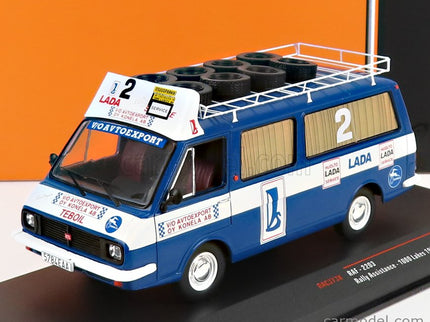 RAF 2203 Minibus Team Rally Lada Service Assistance 1984 1:43 IXO Models modrá biela