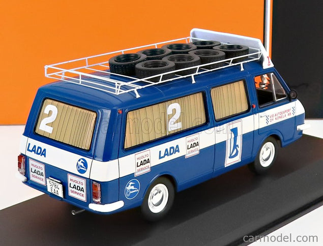 RAF 2203 Minibus Team Rally Lada Service Assistance 1984 1:43 IXO Models modrá biela