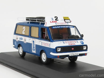RAF 2203 Minibus Team Rally Lada Service Assistance 1984 1:43 IXO Models modrá biela