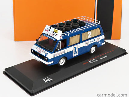 RAF 2203 Minibus Team Rally Lada Service Assistance 1984 1:43 IXO Models modrá biela