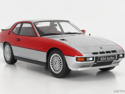 Porsche 924 Turbo Coupe 1986 1:18 KK Scale strieborná červená