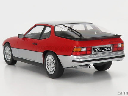 Porsche 924 Turbo Coupe 1986 1:18 KK Scale strieborná červená