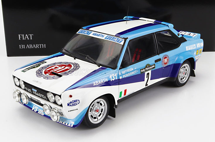 FIAT | 131 ABARTH N 2 4th RALLY PIANCAVALLO 1981 ATTILIO BETTEGA - MAURIZIO PERISSINOT | WHITE BLUE