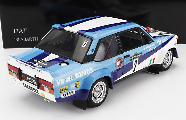 FIAT | 131 ABARTH N 2 4th RALLY PIANCAVALLO 1981 ATTILIO BETTEGA - MAURIZIO PERISSINOT | WHITE BLUE