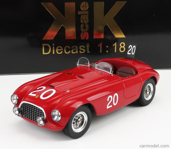 Ferrari 166MM 2.0L V12 N°20 Víťaz Spa Francorchamps 1949 L.Chinetti - J.Lucas 1:18 KK Scale červená