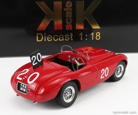 Ferrari 166MM 2.0L V12 N°20 Víťaz Spa Francorchamps 1949 L.Chinetti - J.Lucas 1:18 KK Scale červená