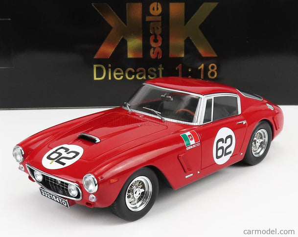 Ferrari 250GT Swb 3.0L V12 Coupe N°62 Víťaz Monza 1960 Carlo Maria Abate 1:18 KK Scale červená