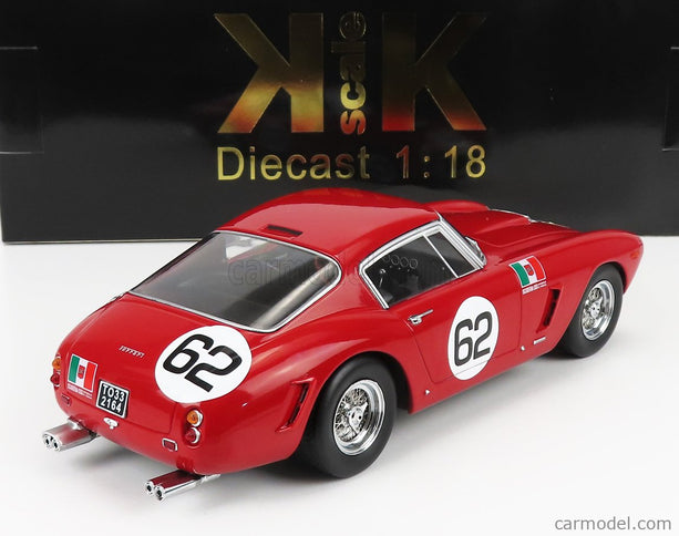 Ferrari 250GT Swb 3.0L V12 Coupe N°62 Víťaz Monza 1960 Carlo Maria Abate 1:18 KK Scale červená
