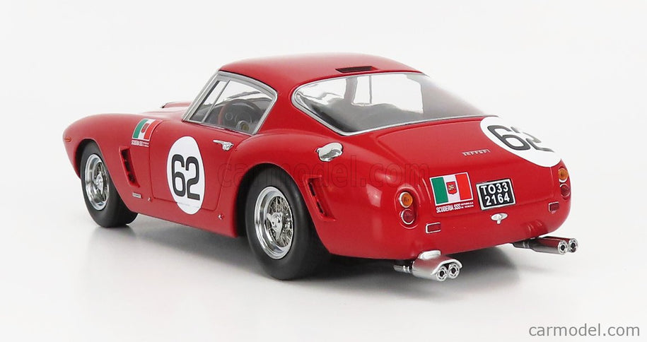 Ferrari 250GT Swb 3.0L V12 Coupe N°62 Víťaz Monza 1960 Carlo Maria Abate 1:18 KK Scale červená