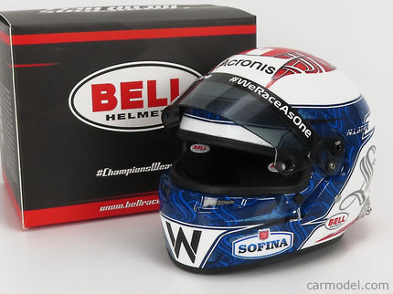 Bell Helmet F1 Helma Williams FW44 Team Williams Racing N°6 Sezóna 2022 Nicholas Latifi 1:2 Mini Helmet biela modrá červená