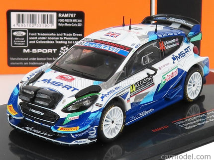 Ford Fiesta WRC N°44 Rally Montecarlo 2021 G.Greensmith - E.Edmondson 1:43 IXO Models modrá biela
