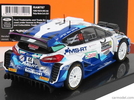 Ford Fiesta WRC N°44 Rally Montecarlo 2021 G.Greensmith - E.Edmondson 1:43 IXO Models modrá biela