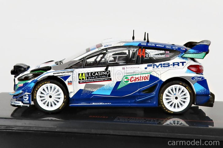 Ford Fiesta WRC N°44 Rally Montecarlo 2021 G.Greensmith - E.Edmondson 1:43 IXO Models modrá biela
