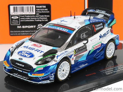 Ford Fiesta WRC N°3 Rally Montecarlo 2021 T.Suninen - M.Markkula 1:43 IXO Models modrá biela