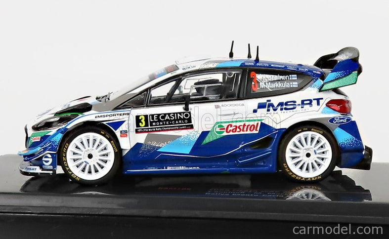 Ford Fiesta WRC N°3 Rally Montecarlo 2021 T.Suninen - M.Markkula 1:43 IXO Models modrá biela