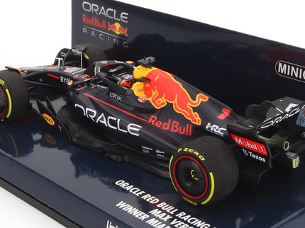 RED BULL | F1  RB18 TEAM ORACLE RED BULL RACING N 1 WORLD CHAMPION WINNER MIAMI GP 2022 MAX VERSTAPPEN | MATT BLUE YELLOW RED