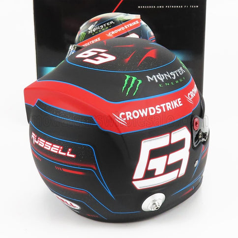 BELL HELMET | F1  CASCO HELMET GEORGE RUSSELL - MERCEDES AMG PETRONAS SEASON 2022 | BLACK RED